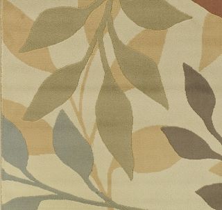 Modern Contemporary Area Rug Carpet 3x5 4x6 New Ivory Leaf Branch