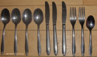 10 PC Crestview by H B Co Stainless Spoon Fork Knife
