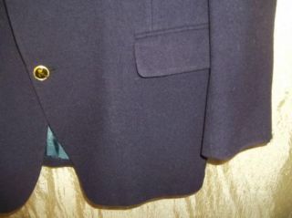 Navy Blue Cashmere COUNTESS MARA 2 button Jacket Sport Coat 46R