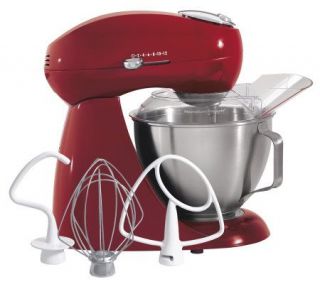 Hamilton Beach Eclectrics All Metal Stand Mixer  Carmine Red