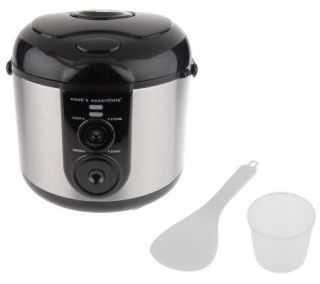 CooksEssentials 5.5cup Nonstick Stainless Steel Rice Cooker/ Multi 