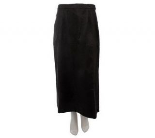 Dennis Basso Washable Stretch Faux Suede A Line Skirt —