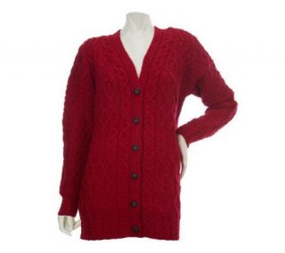 Aran Craft Merino Wool Back to Basics Button Front Cardigan   A228579