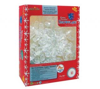 Set of 3 Battery Operated Warm White LED Twinkling Snowflakes