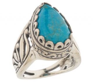 Carolyn Pollack Sterling Reminiscence Turquoise Ring —