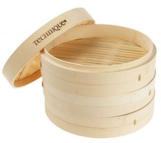 Technique 3 Tier Bamboo Steamer with Bamboo Tong —