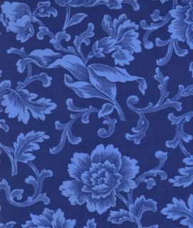 French Court 1 2 yd Blue Wallpaper Floral Timeless Treasures Fabric