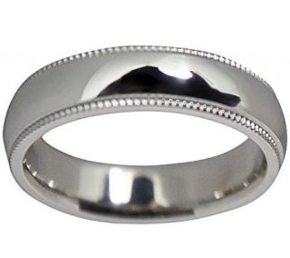 Sterling Silver Milgrain 5MM Wedding Band Ring —