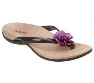 Orthaheel Fleur Orthotic Thong Sandals with Flower Detail   A221502
