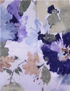 Shower Curtain Croscill Watercolor Floral Blue Purple
