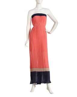 Romeo Juliet Couture Plisse Colorblock Maxi Dress