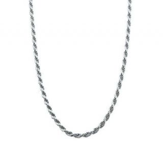Sterling 30 Rope Chain Necklace —