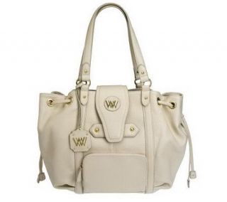 Wendy Williams Pebble Leather Cinched Tote —