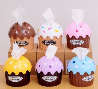 Cupcake Tissue Box Roll Covers Toilet Paper Holder Case