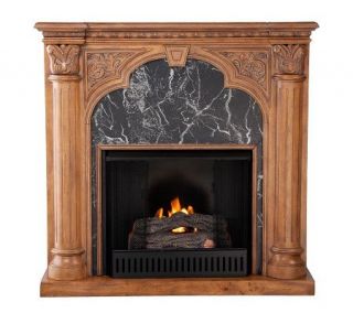 Quincey Gel Fireplace   Old World Oak —