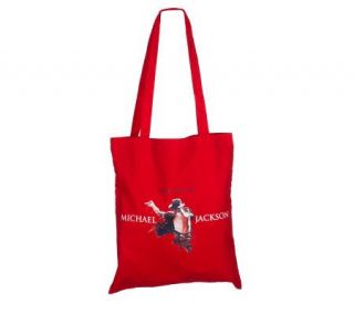 Michael Jackson Red Canvas Tote Bag —