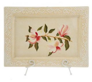 Temp tations Magnolia Rectangular Platter with Stand —
