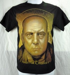 Alister Crowley Mens T Shirt Occult Black Magic Wizard
