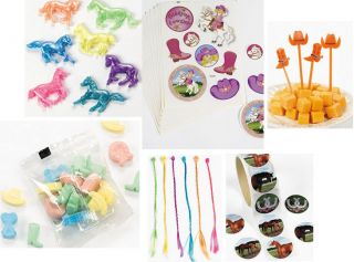 Lot of 96 Cowgirl Horse Party Favors Birthday Farm Decorations Games