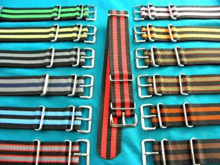 James Bond Stlye G 10 Watch Bands Fits NATO Country issued Watches New
