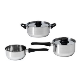 New IKEA Annons 5 Pieces Cookware Set Stainless Steel Pot Saucepan