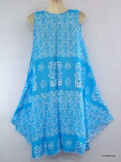 Lovely Batik Casual Medium Dress Long Top Maternity,Free Size