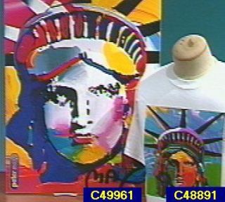 Peter Max Liberty Autographed Poster/T Shirt —