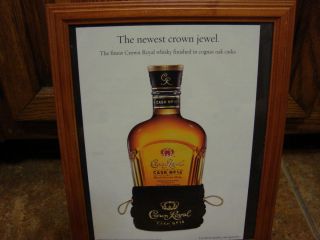 Framed Crown Royal Cask 16 Advertisement Newest Jewel bar picture
