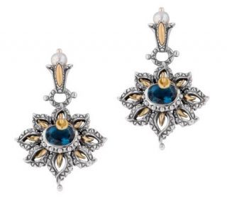 Barbara Bixby Freshwater Pearl & London Blue Topaz Earrings — 