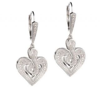 AffinityDiamond Heartistry 1/4 ct tw Sterling Dangle Earrings