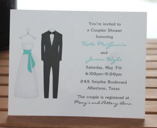 50 Bride and Groom Couples Bridal Shower Invitations