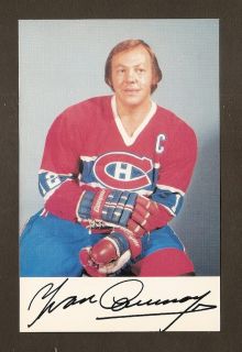  Montreal Canadiens Yvan Cournoyer Team Issue Photo Card