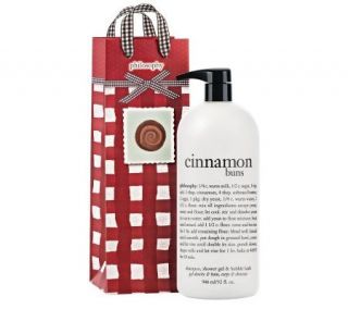 philosophy cinnamon buns 3 in 1 decadent shower gel 32oz with gift bag 