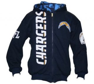NFL San Diego Chargers Reversible Hooded Fleece —