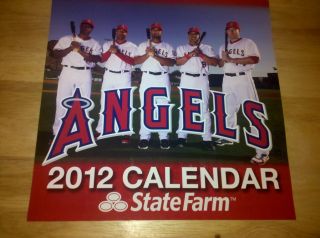 2012 2013 Los Angeles Anahiem Angels Wall Calendar SGA Pujols Weaver