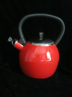 Copco Tea Pot   Red Kettle Teakettle   Enamel on Steel