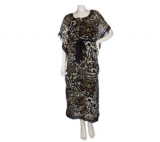 by Marc Bouwer Animal Printed Caftan with Embellishment   A213891