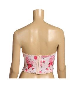 New Juicy Couture Tea Rose Corset Bikini Swimsuit XS P
