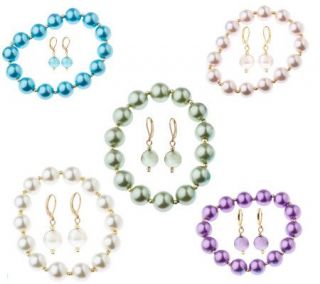 Set of 5 Simulated Pearl Bracelet & Earring Sets —