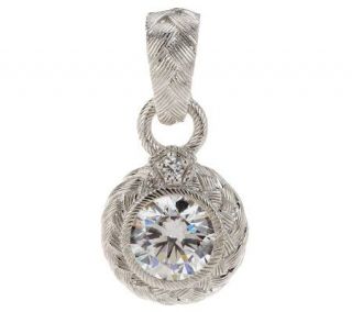 Judith Ripka Sterling 2.5ct Diamonique Braided Berge Round Enhancer 