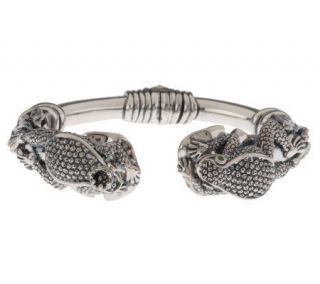 Barry Cord Sterling Toad Hinged Cuff —