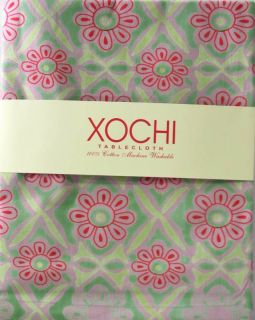 Xochi Tablecloth Cotton Sula Coral 60 x 60 Sq New