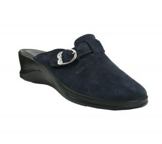 Fly Flot Polly Suede Clog with Adjustable Strap —