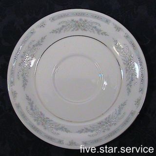 CROWN MING Fine China DIANA 1273 SAUCER s PLATE s pastel blue gray