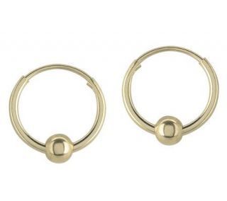 Disney Polished Bead Hoop Earrings, 14K Gold   J303399