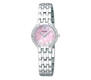 Pulsar Ladies Stainless Steel Watch with Swarovski Crystals   J303645