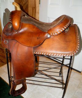 Nice Used Charles Crawley CC Saddlery Western Saddle, Vintage Show