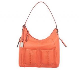 Tignanello Pebble Leather Hobo with Braided Front Pockets   A228863