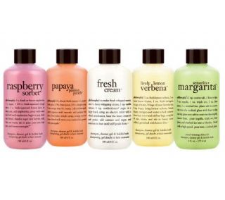 philosophy 3 in 1 shower gels 5 piece discovery set 6 oz. sizes