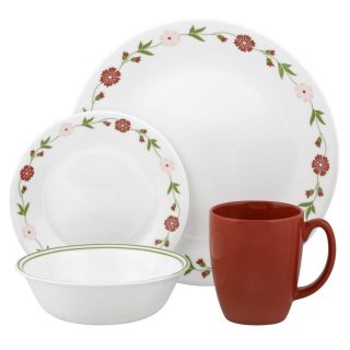 Corelle Contours 16pc Peice Dinnerware Dish Dishes Plates Bowls Cups